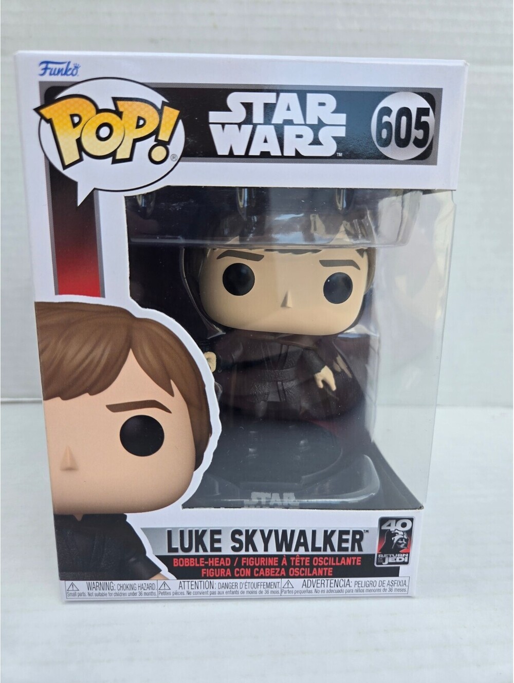 Funko Pop! Star Wars Luke Skywalker #605 Collectible Bobblehead - Very Good
